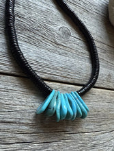 Load image into Gallery viewer, Southwestern 925 Sterling Silver Black Onyx Turquoise Bead Necklace 18 Inch