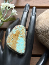 Load image into Gallery viewer, Navajo Native Sterling Silver Number 8 Turquoise Adjustable Ring Leslie Nez Gift