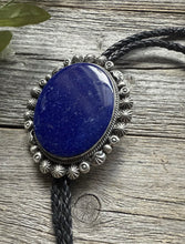 Load image into Gallery viewer, Native American 925 Sterling Silver Lapis Bolo Tie Pendant KY