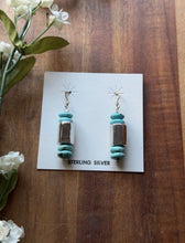 Load image into Gallery viewer, Sterling Silver Blue Turquoise Bead Drop Earrings. 1.75 Inch