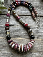 Load image into Gallery viewer, Tommy &amp; Rosita Singer T R Sterling Silver Purple Spiny Oyster Bead Necklace 28”