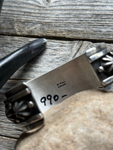 Load image into Gallery viewer, Navajo Native American Sterling Silver Star Stacker Cuff Bracelet H Happy Piasso