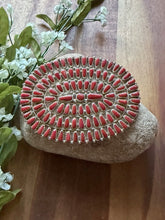 Load image into Gallery viewer, Navajo Sterling Silver Red Coral Pin Cluster Pendant DMW