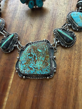 Load image into Gallery viewer, Navajo sterling silver turquoise necklace set