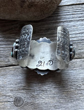Load image into Gallery viewer, Navajo Native Sterling Silver Black Onyx Royston Turquoise Cuff Bracelet RY