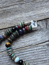 Load image into Gallery viewer, Tommy Rosita Singer T R Sterling Silver Green Turquoise Bead Necklace 20 Inch