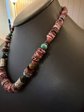 Load image into Gallery viewer, Sterling silver purple spiny oyster necklace