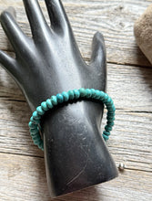 Load image into Gallery viewer, Sterling Silver Blue Green Turquoise 6mm 6 Inch Bead Bracelet Gift