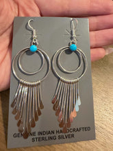 Load image into Gallery viewer, Navajo sterling silver turquoise earrings