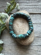 Load image into Gallery viewer, Turquoise Heishi 7 Inch Stretch Bead Bracelet Gift