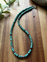 Load image into Gallery viewer, Sterling Silver Turquoise Purple Spiny Oyster Bead Necklace. 20 Inch