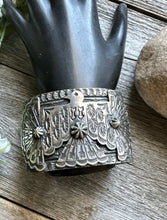 Load image into Gallery viewer, Sunshine Reeves 925 Sterling Silver Thunderbird Cuff Bracelet. Navajo