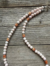 Load image into Gallery viewer, Southwestern Sterling Silver Pink Conch Spiny Oyster Bead Necklace. 18 Inch