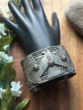 Load image into Gallery viewer, Sunshine Reeves Sterling Silver Thunderbird Cuff Bracelet Navajo Gift