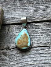 Load image into Gallery viewer, Navajo Sterling Silver Turquoise Pendant. B Lee