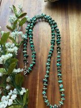 Load image into Gallery viewer, Sterling silver turquoise nugget necklace 
32in