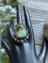 Load image into Gallery viewer, Native American Sterling Silver Royston Turquoise Ring Size 7.5 Mary Ellen