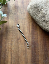 Load image into Gallery viewer, Necklace Chain Extender Sterling Silver Pearls Bead 4mm 2 Inch Lobster Clasp