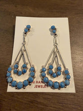 Load image into Gallery viewer, Navajo sterling silver turquoise earrings
