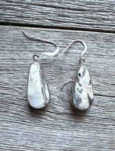 Load image into Gallery viewer, Native American Sterling Silver White Buffalo Turquoise Earrings SH