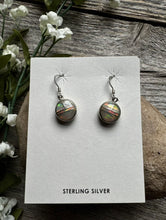 Load image into Gallery viewer, Navajo 925 Sterling Silver Opal Inlay Earrings