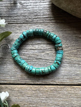 Load image into Gallery viewer, Turquoise Heishi 7 Inch Stretch Bead Bracelet Gift