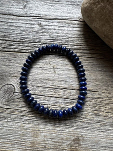 Lapis Lazuli 7 Inch Stretch Bead Bracelet Gift Southwestern