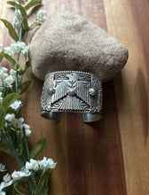 Load image into Gallery viewer, Sunshine Reeves Sterling Silver Thunderbird Cuff Bracelet Navajo Gift