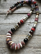 Load image into Gallery viewer, Tommy &amp; Rosita Singer T R Sterling Silver Purple Spiny Oyster Bead Necklace 28”