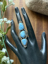 Load image into Gallery viewer, Native American Sterling Silver Golden Hill Turquoise Ring. Size 10 E M Linkin