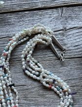 Load image into Gallery viewer, Vintage Pawn Native Sterling Silver Multi Stone Strand Freshwater Pearl Necklace
