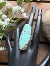 Load image into Gallery viewer, Navajo Native Sterling Silver Number 8 Turquoise Adjustable Ring Leslie Nez Gift