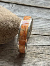 Load image into Gallery viewer, Zuni Native Sterling Silver Spiny Oyster Inlay Cuff Bracelet Glendora Booqua