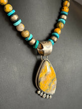 Load image into Gallery viewer, Handmade Navajo Jasper Pendent Sterling Silver With necklace