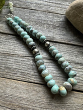 Load image into Gallery viewer, Southwestern 925 Sterling Silver Larimar W Pearls Bead Necklace 16 inch