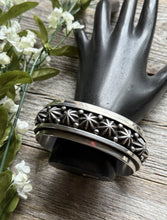 Load image into Gallery viewer, Navajo Native American Sterling Silver Star Stacker Cuff Bracelet H Happy Piasso