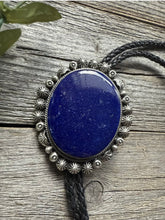 Load image into Gallery viewer, Native American 925 Sterling Silver Lapis Bolo Tie Pendant KY