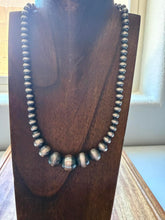 Load image into Gallery viewer, Sterling silver graduated 7 mm to 16 mm bead necklace