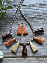 Load image into Gallery viewer, Vintage Pawn Native Sterling Silver Orange Purple Spiny Oyster Necklace Set