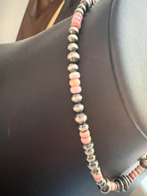 Load image into Gallery viewer, Sterling silver pink conch bead necklace 18 inch
