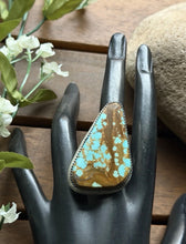 Load image into Gallery viewer, Navajo Native Sterling Silver Number 8 Turquoise Adjustable Ring Leslie Nez Gift