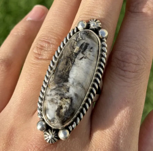 Native American Navajo 925 Sterling Silver Wild Horse Handmade Ring Size 9 ES