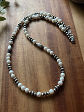 Load image into Gallery viewer, Sterling Silver Freshwater Pearl W Multi Bead Pearls Necklace. 24 inch. Gift