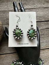 Load image into Gallery viewer, Floral Sterling Silver Sonoran Gold Turquoise Pearls Bead Bracelet Earrings