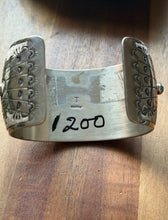 Load image into Gallery viewer, Navajo Native American Sterling Silver Turquoise Cuff Bracelet T