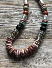 Load image into Gallery viewer, Tommy &amp; Rosita Singer T R Sterling Silver Purple Spiny Oyster Bead Necklace 20