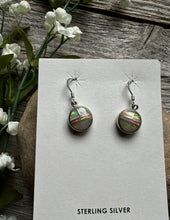 Load image into Gallery viewer, Navajo 925 Sterling Silver Opal Inlay Earrings