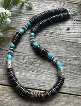 Load image into Gallery viewer, Sugilite Sleeping Beauty Turquoise Sterling Silver Nuggets Bead Necklace 18 inch