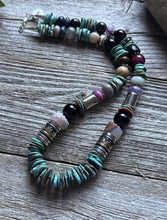 Load image into Gallery viewer, Tommy Rosita Singer T R Sterling Silver Blue Turquoise Bead Necklace 20 Inch