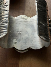 Load image into Gallery viewer, Navajo Native American Sterling Silver Royston Turquoise Coral Cuff Bracelet CY